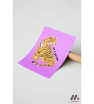 I'm A Queen Kaplan Posteri, Çerçevesiz Yüksek Kalite Duvar Afişi - Modern Ev