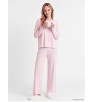LCW Young Pembe Bisiklet Yaka Polar Kadın Pijama Takımı