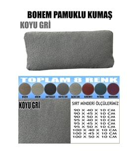 LUX BOHEM PAMUKLU KUMAŞ 2 ADET SIRT MİNDERİ