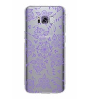 Samsung Galaxy S8 Plus  Kamera Korumalı Kapak Nostalji Desen Tasarımlı  Şeffaf  Kılıf