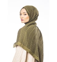 Jakar Dokuma Desen Jakarlı Modal Seri Şal Eşarp Askısı ile Birlikte 75x200 cm Ha