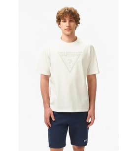 Guess Azha Erkek Beyaz Aktif Oversize Fit T-Shirt Z4BI02I3Z14-G018