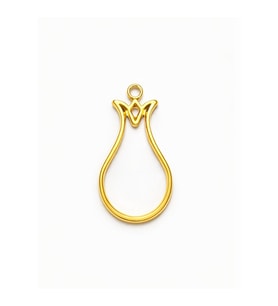 3.5 cm Gold Zamak Çiçek Kolye Ucu Epoksi Takı Aparatı (5 Adet)