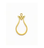 3.5 cm Gold Zamak Çiçek Kolye Ucu Epoksi Takı Aparatı (5 Adet)