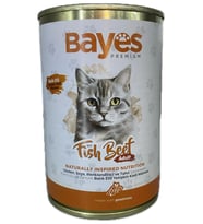 BAYES PREMİUM YETİŞKİN KEDİ YAŞ MAMA BALIKLI 400GR