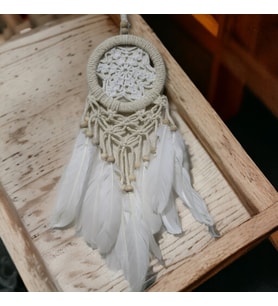 Rüya Dream Catcher Beyaz Kuş Tüylü