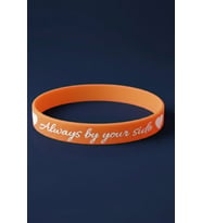 Kadın Erkek Silikon Bileklik Always By Your Side (Her Zaman Yanında) Yazılı Esnek Bileklik - Hediye