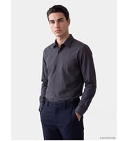 LCW BUSINESS Lacivert Regular Fit Ekose Gabardin Erkek Gömlek