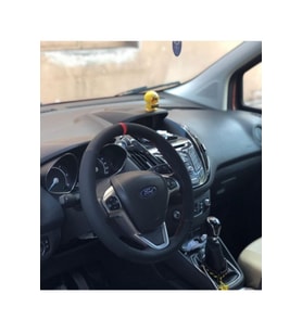 Uyumlu Ford Focus 1 Marka Araç Uyumlu Kırmızı Yüzüklü Nubuk Karbon Dert Direksiyon Kılıfı