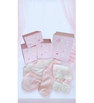 Bebek Kutusu Pembe Sevimli Bebekler Yeni Doğan 5 li set - 4 lü Hediye kutu  setleri