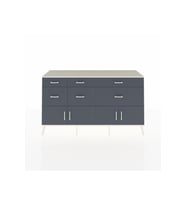 Kronos Konsol Tek Raflı 6 Çekmeceli 4 Kapaklı 176x59x99 Aytaşı-Antrasit