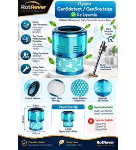 Absolute / Gen5outsize Dyson ile Uyumlu Hepa Filtre 1 Adet