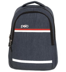 Temel My Polo Sırt Çantası Kırmızı Beyaz Çizgili Lacivert 8860