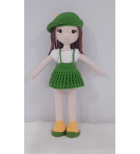 Kaktüs Güzeli Bebek Amigurumi Organik Oyuncak