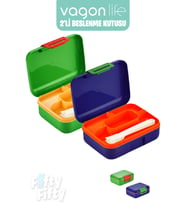 Vagonlife 2’li Beslenme Kutusu  ( Seçtiğiniz Renkte 2 Adet Gönderilir ) (Yeşil-Lacivert)