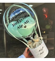 Kişiye Özel Yenidoğan Balonlu Ayıcık
