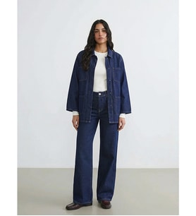 LCW Modest İndigo Wideleg Kadın Jean Pantolon