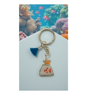 Miyuki Boncuk El Yapımı Balık Anahtarlık/Çanta Süsü (Çok Renkli)