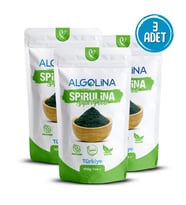Algolina Spirulina Tozu 100 Gr (3 adet) "Türkiye'nin İlk Yerli Üretimi" (Yeşil)