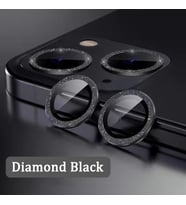 Binano iPhone 12 Diamond Kamera Koruyucu Siyah