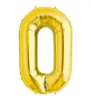 Benim Marifetlerim 0 Rakamı Altın Folyo Balon 34 inch 86 cm
