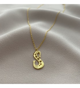 Kişiye Özel 925 Ayar Gümüş Kalpli Harf Kolye