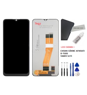 Samsung Galaxy A02S - SM-A037 Uyumlu Lcd Ekran Dokunmatik Servis Lcd + B-7000 + TAMİR SETİ