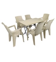 Mandella Zeugma 70x120 Katlanır Ayak 6 Kişilik Nibras Koltuk Masa Takımı Çölbeji