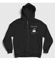 Presmono Unisex Siyah Among My Swan Mazzy Star Fermuarlı Kapüşonlu Sweatshirt 536158tt