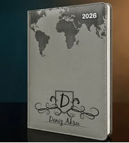 BK Gift Kişiye Özel İsimli Termo Sert Kapak 2026 Gri Ajanda -10, Öğretmenler Günü Hediyesi, Yeni İş Hediyesi