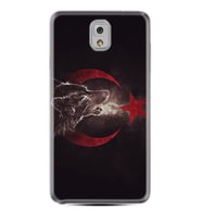 Samsung Note 3 4 5 8 9 20 Ultra 10 Lite Kılıf Desenli Silikon Kurt ve Ay Yıldız 1403