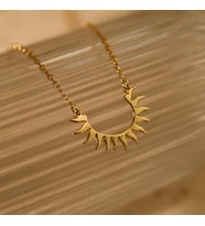 Kişiye Özel Şık Güneş Model Kolye 925K Gümüş (Gold)