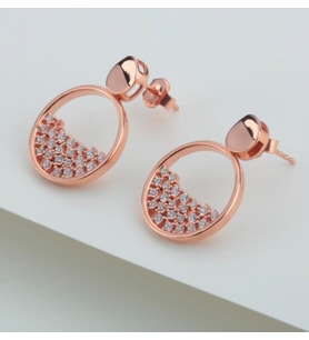 HALKA ROSE 925 AYAR GÜMÜŞ KÜPE