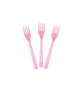Plastik Çatal Pembe 25 Li