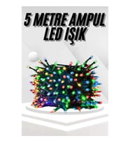 Mey İthalat® Ledli Fişli Led Dekor Lambası 5M RGB Yılbaşı Ağacı Işığı