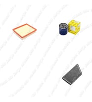 Bosch Filtre Bakım Seti Peugeot 206 1.6 Benzinli 1998-2000 89 Beygir Hava + Yağ f. + Polen Filtre Sion