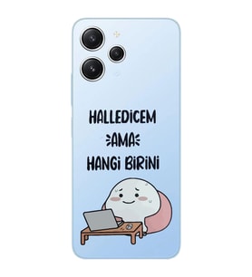 Xiaomi Redmi 12 Uyumlu Uyumlu Halledicem Tasarımlı Şeffaf Telefon Kılıfı