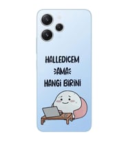 Xiaomi Redmi 12 Uyumlu Uyumlu Halledicem Tasarımlı Şeffaf Telefon Kılıfı