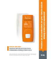 Avene Stick Güneş Kremi SPF 50+ Hassas Bölgeler için Yüksek Koruma Sağlayan Güneş Koruyucu 8 gr