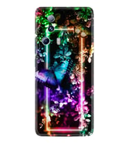 Xiaomi Mi 13 Lite Kılıf Silikon Desen Özel Seri Butterfly Neon 1684
