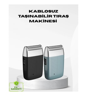 Mey İthalat® Kablosuz Şarjlı Sakal Tıraş Makinesi – Kuru Kullanım, Uzun Pil Ömrü