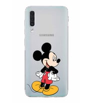 Samsung Galaxy A50   Kamera Korumalı  Kapak Mickey Mouse Tasarımlı  Şeffaf Kılıf