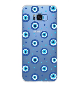 PrintiFy Samsung Galaxy S8 Plus ile Uyumlu 1mm Slim Fit Nazar Boncuğu 1 Baskılı Şeffaf  Kılıf