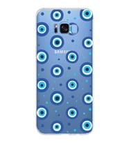 PrintiFy Samsung Galaxy S8 Plus ile Uyumlu 1mm Slim Fit Nazar Boncuğu 1 Baskılı Şeffaf  Kılıf