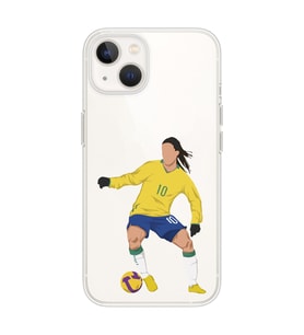 Iphone 14 Uyumlu Ronaldinho Tasarımlı Şeffaf Telefon Kılıfı