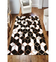 Dijital Kaymaz Taban Yıkanabilir Salon Halısı Mutfak Halısı Koridor Halısı Yolluk ND-HS-285 (Çok Renkli)