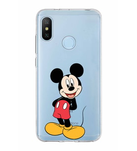 Xiaomi Mi A2 Lite Uyumlu Kapak Mickey Mouse Tasarımlı Şeffaf Silikon Kılıf