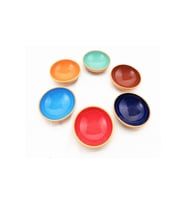 Toprak Kase Reçellik, Sosluk,çerezlik Renkli Sırlı- 6'lı 8 Cm