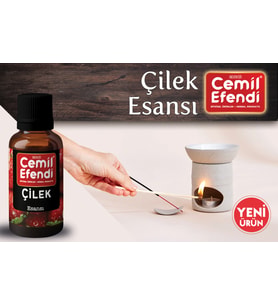 Cemilefendi Uçucu Yağ Çilek Esans Tütsü, Buhurdanlık 10 ML