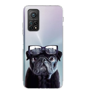 PrintiFy Xiaomi Mi 10 T ile Uyumlu Köpek 3 Kamera Korumalı Şeffaf Kılıf